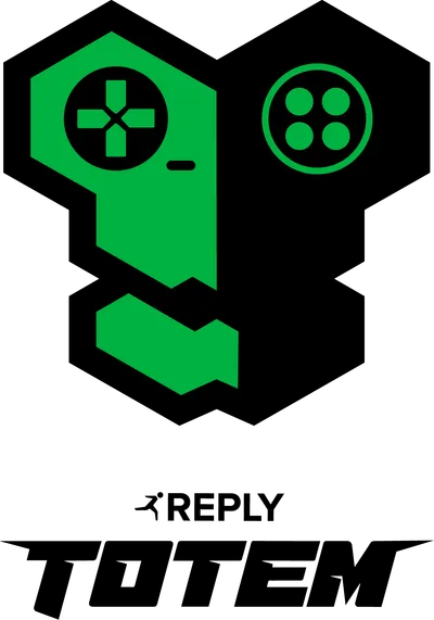 Reply Totem Logo - Colored, Vertical